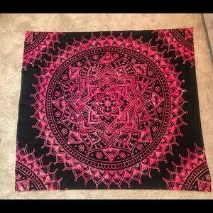 Pink and Black Mandala Boho Tapestry